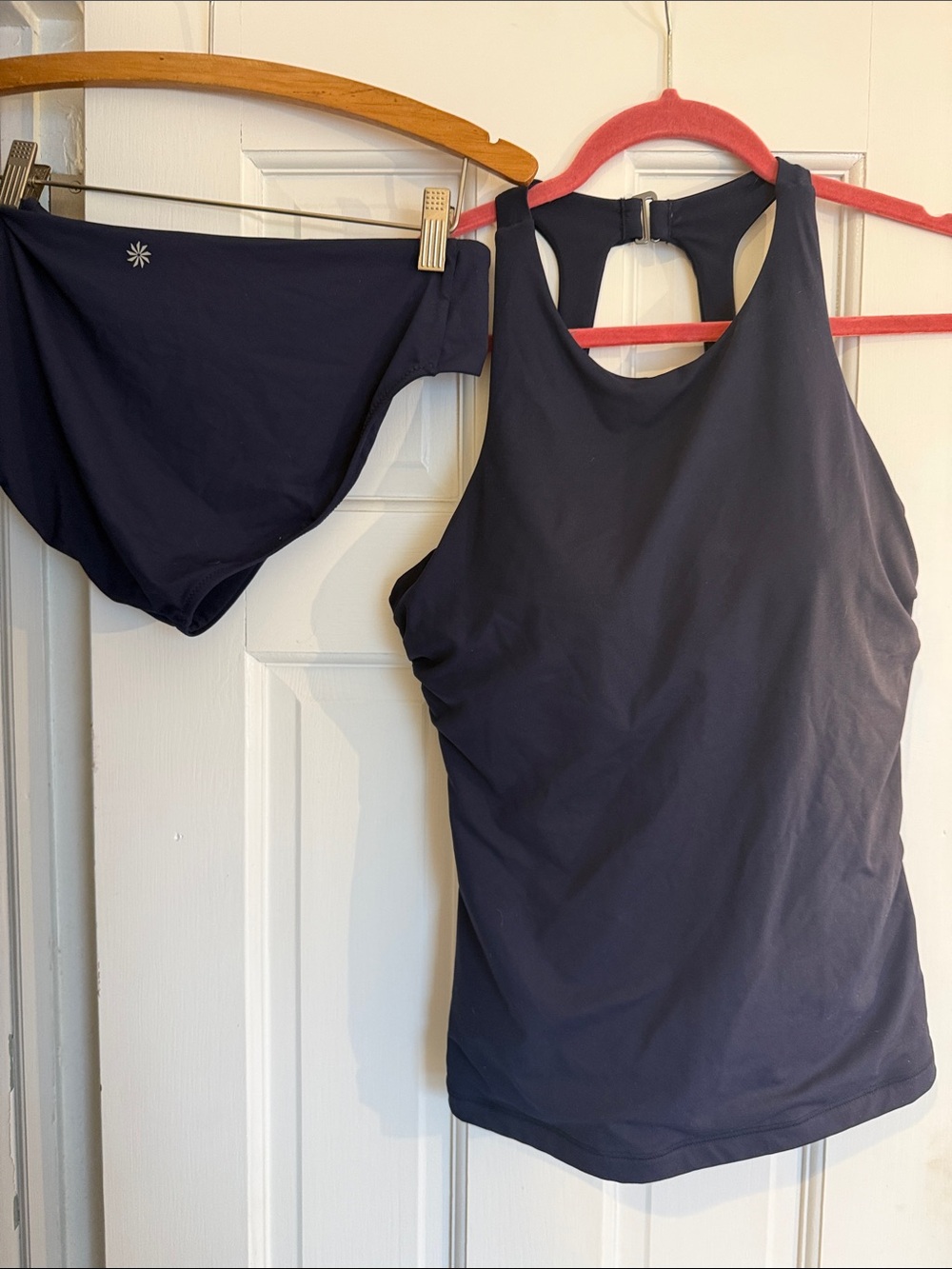 Athleta Navy Two-Piece Tankini Swim Set